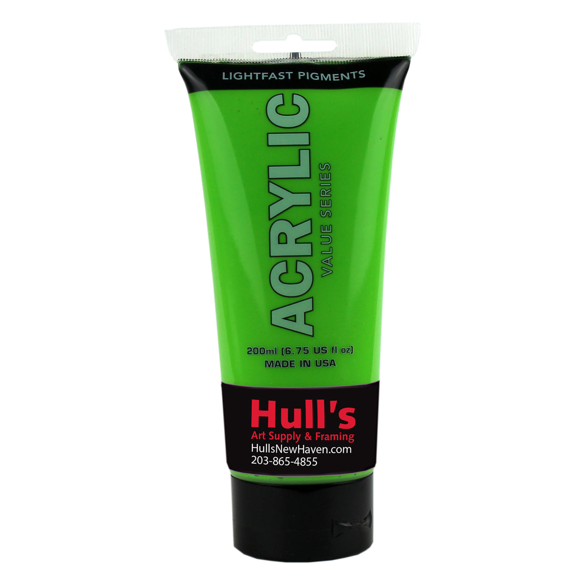HULLS ACRYLIC 200ml TUBE GREEN LIGHT