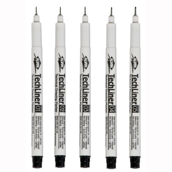 TECH-LINER TECHNICAL DRAWING MARKER SET/5 - Hull's Art Supply & Framing
