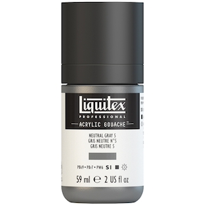 LIQUITEX ACRYLIC GOUACHE 59ml JAR NEUTRAL GREY 5