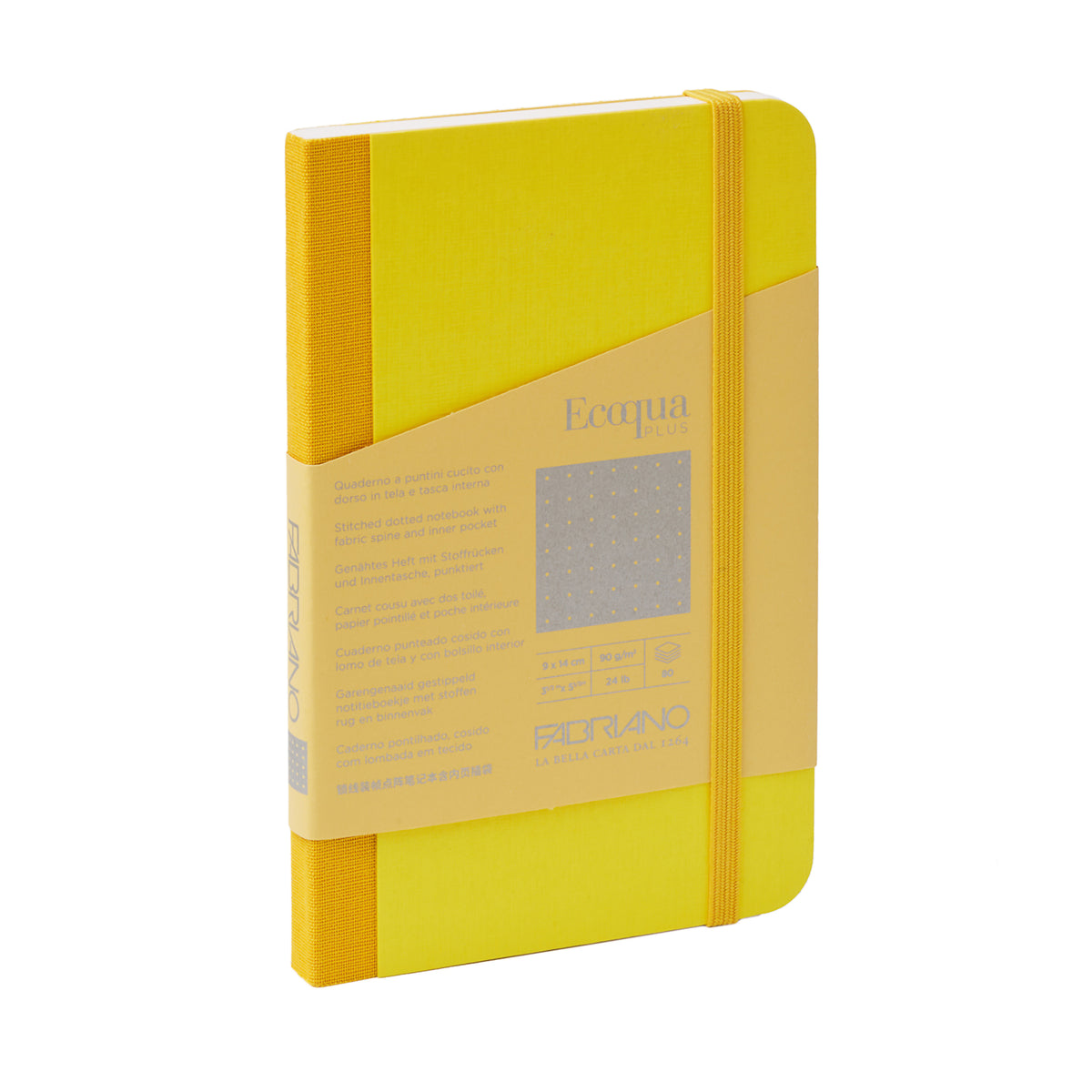 ECOQUA PLUS FABRIC-BOUND 3.5&quot;x5.5&quot; DOTTED YELLOW
