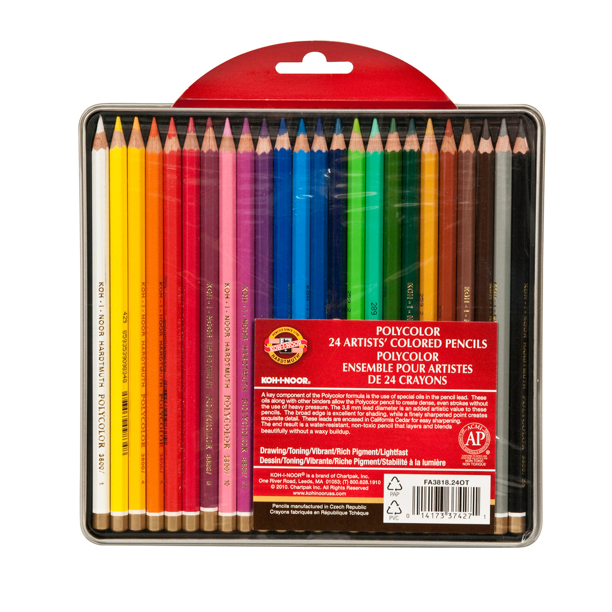POLYCOLOR PENCIL TIN SET/24