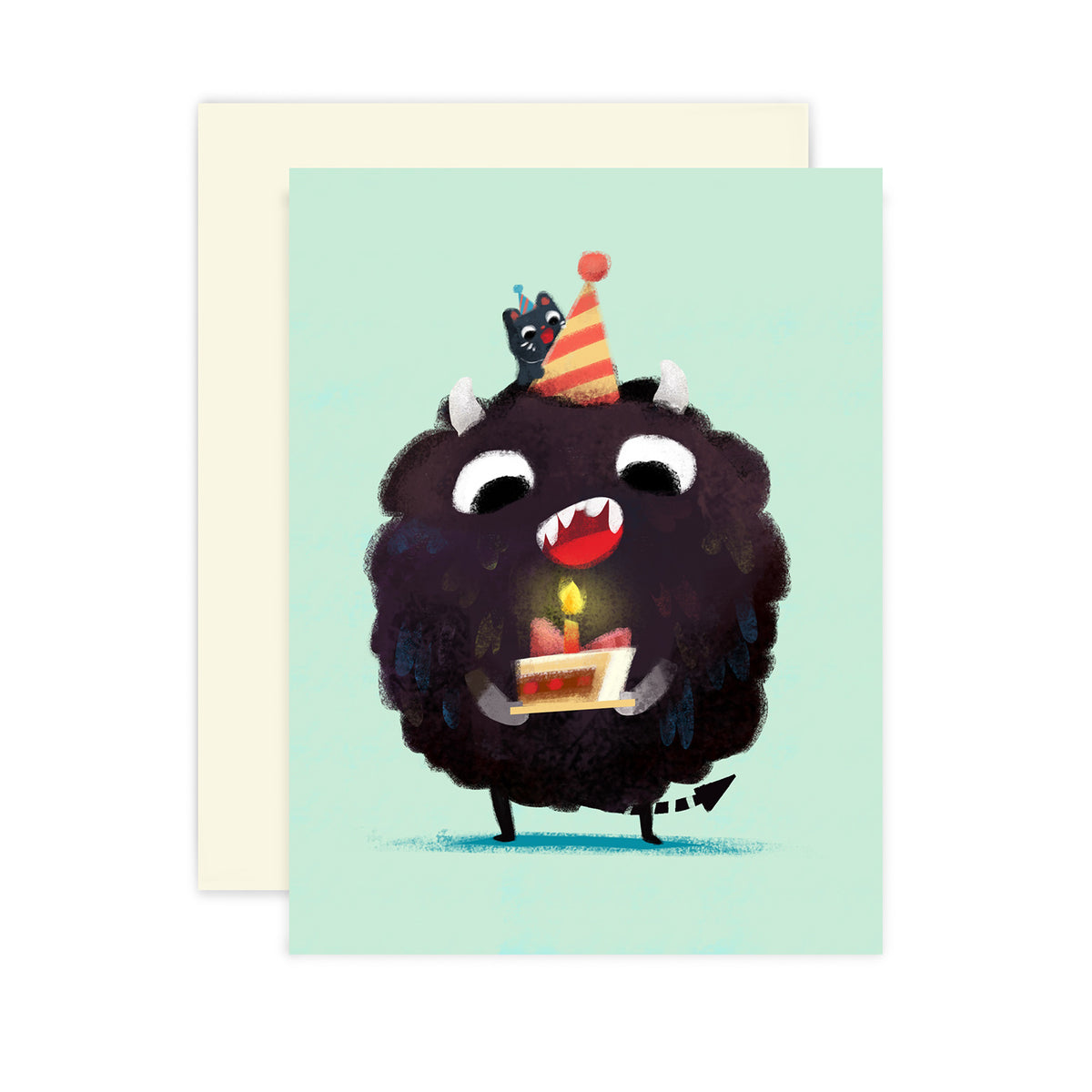 ILLUSTRATION CARD MONSTER &amp; MEOW BIRTHDAY
