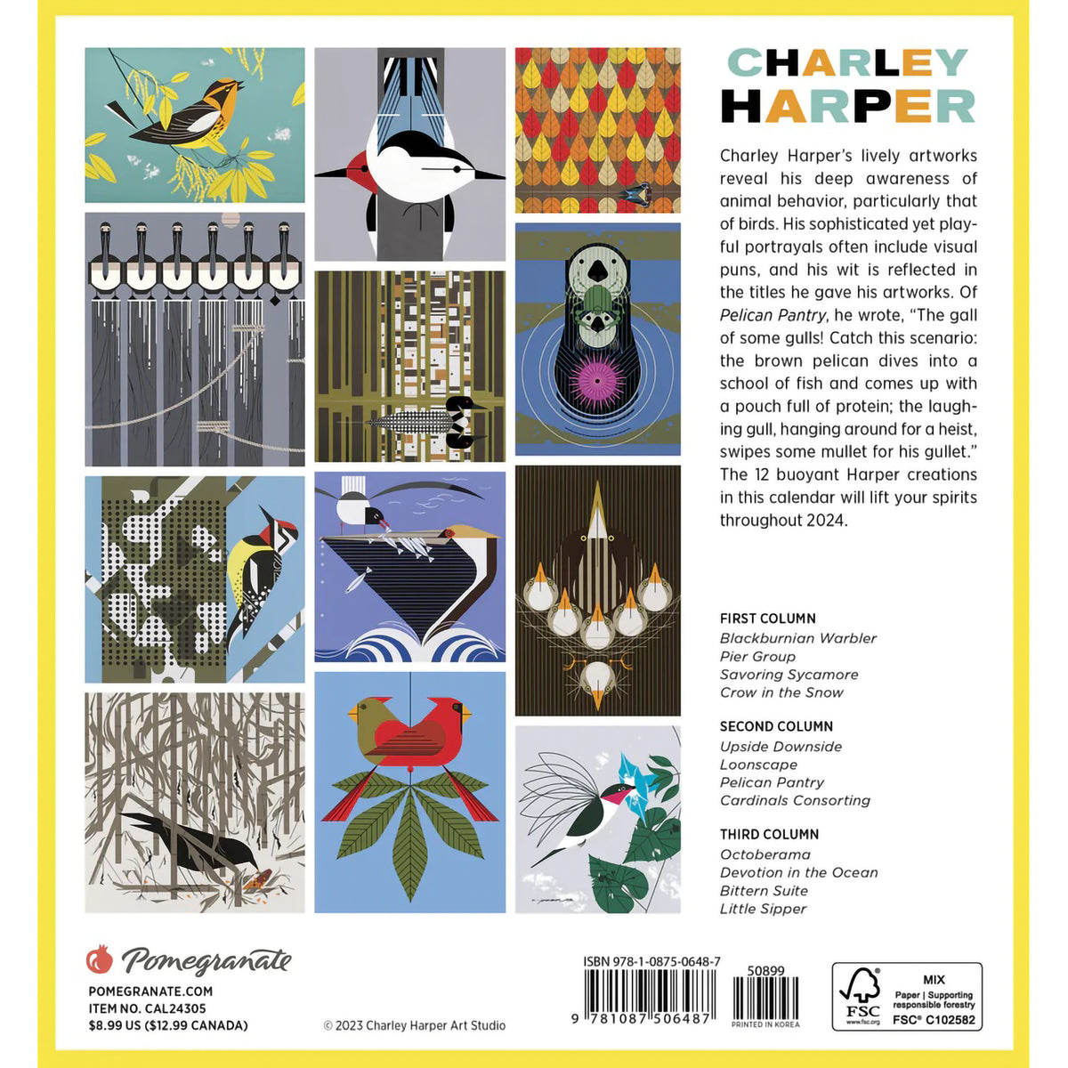 Charley Harper 2025 Mini Wall Calendar