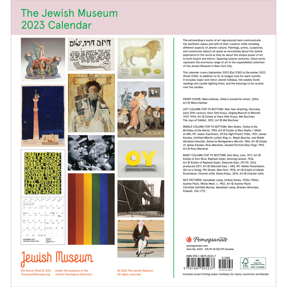 WALL CALENDAR 2025 - JEWISH CELEBRATION