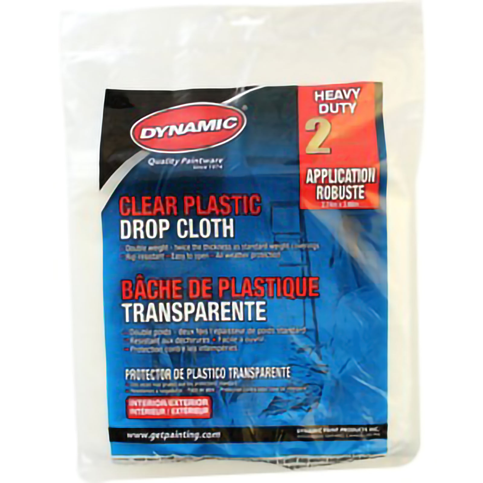 CLEAR PLASTIC DROP CLOTH 2ml 9'x12'