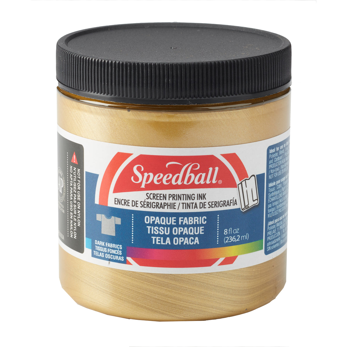 OPAQUE FABRIC SCREEN PRINTING INK 8oz GOLD