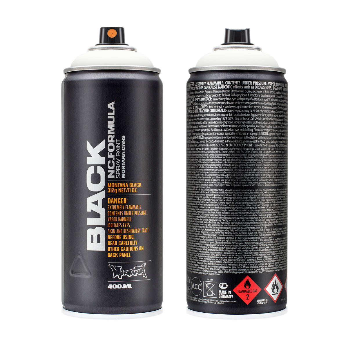 MONTANA BLACK HIGH PRESSURE SPRAY CAN WHITE