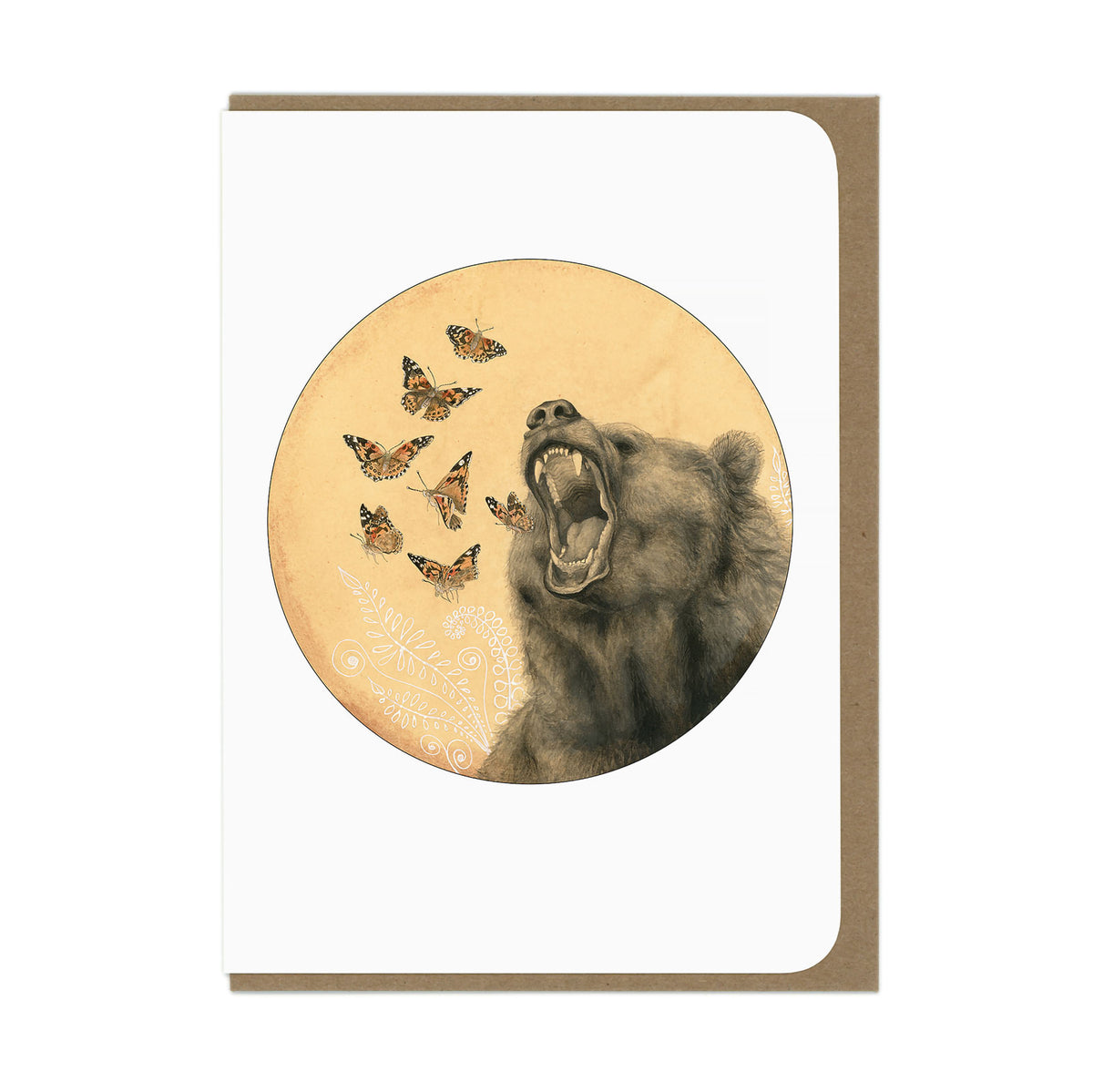 ILLUSTRATION CARD BEAR ROAR