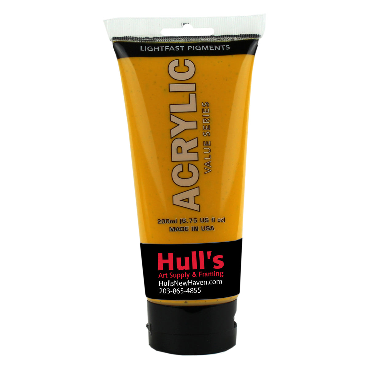 HULLS ACRYLIC 200ml TUBE CADMIUM YELLOW DEEP HUE