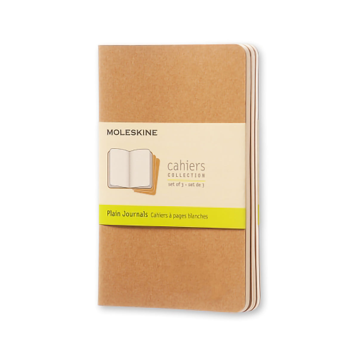 MOLESKINE CAHIER PLAIN POCKET SIZE KRAFT 3-PACK
