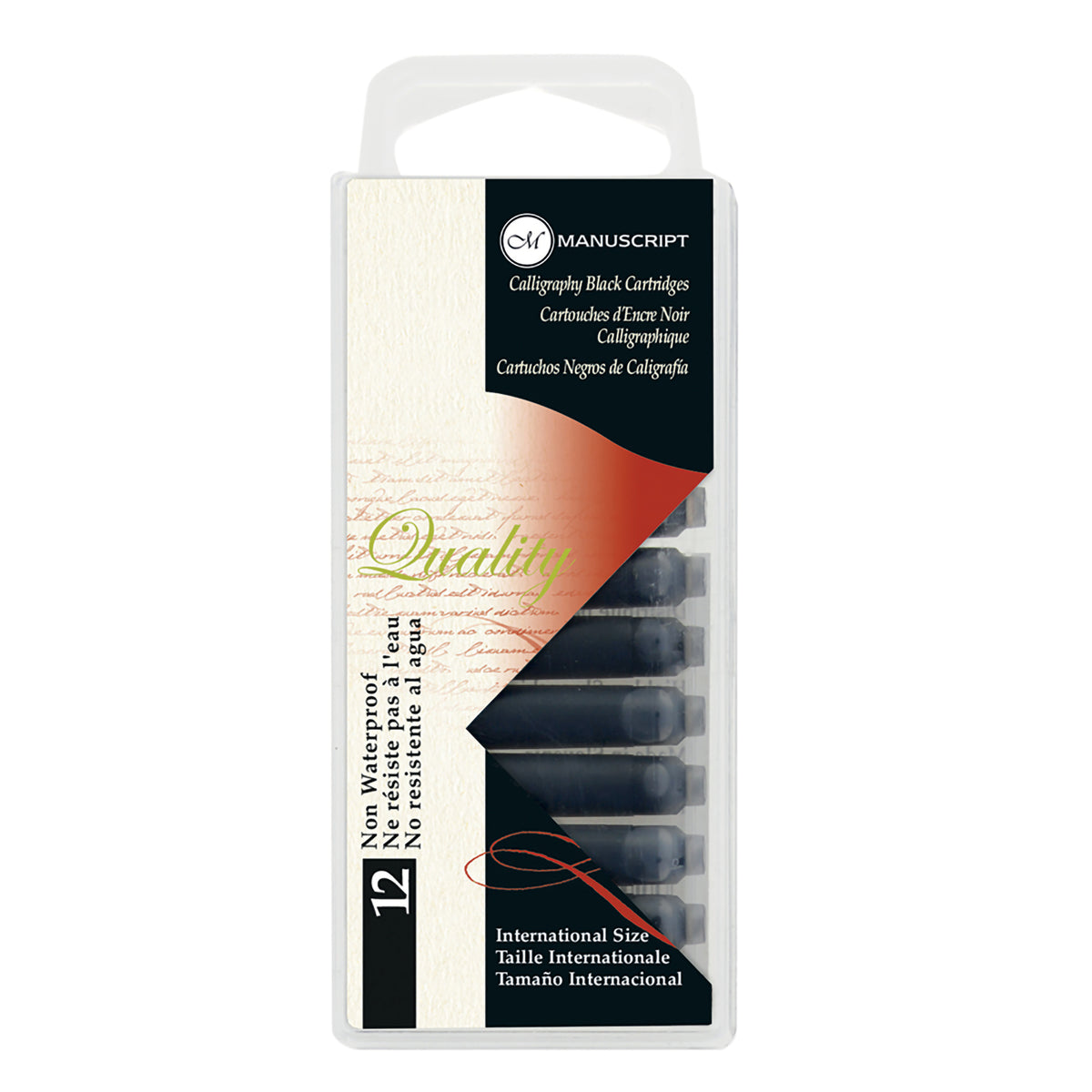 CALLIGRAPHY INK CARTRIDGES BLACK 12PK