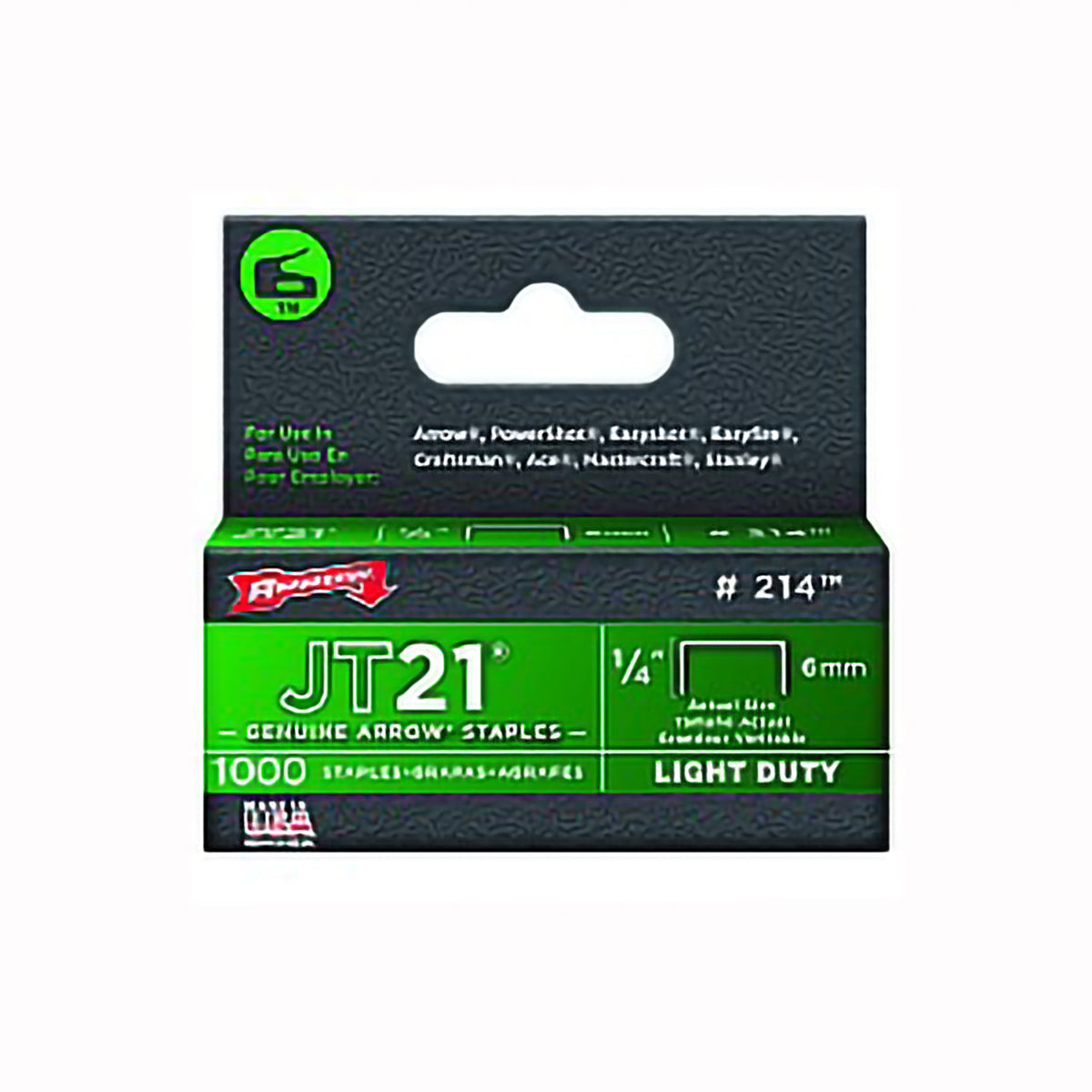 ARROW JT21 LIGHT DUTY STAPLES 1/4&#39;&#39;