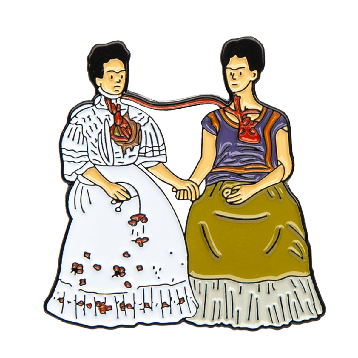 ART HISTORY ENAMEL PIN - TWO FRIDAS, KAHLO