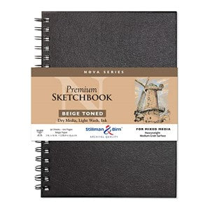 NOVA SKETCHBOOK WIREBOUND BEIGE 7x10