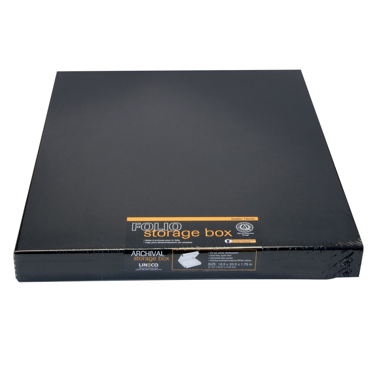 FOLIO STORAGE BOX BLACK 16X20