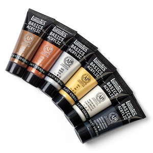 BASICS ACRYLIC METALLIC &amp; IRIDESCENT SET 6x22ml