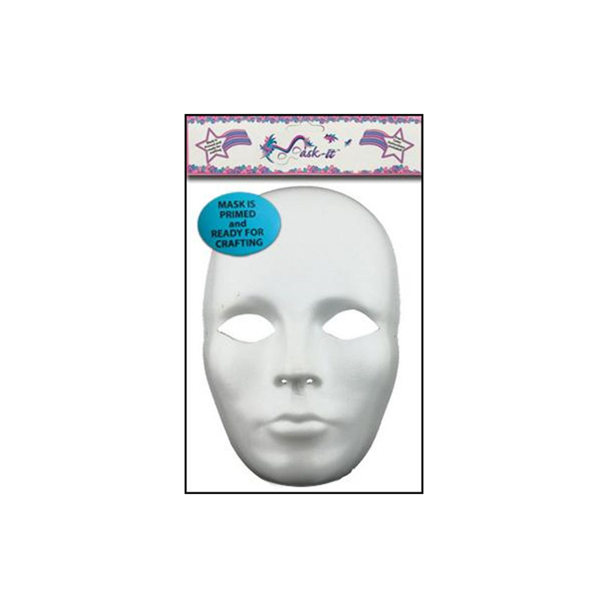 MASK-IT FULL FACE MASK FEMALE 9.5&quot; WHITE