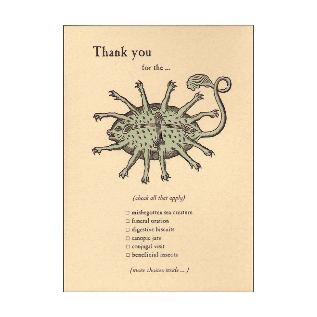 ARCHELAUS CARD MISBEGOT SEA CREATURE