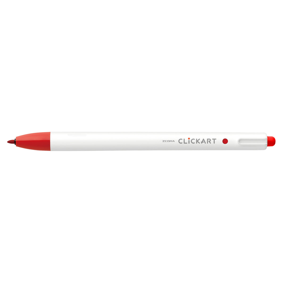 CLICKART RETRACTABLE MARKER PEN 0.6mm RED