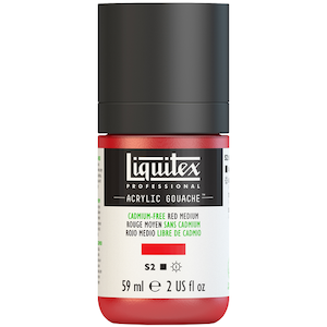 LIQUITEX ACRYLIC GOUACHE 59ml JAR CADMIUM-FREE RED MEDIUM