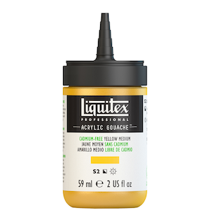 LIQUITEX ACRYLIC GOUACHE 59ml JAR CADMIUM-FREE YELLOW MEDIUM