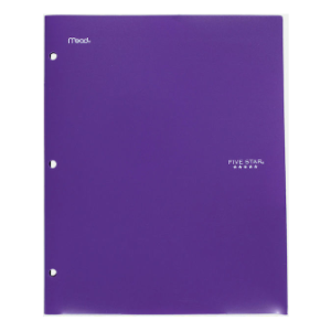 FIVE STAR 2-POCKET PLASTIC FOLDER AND FILE