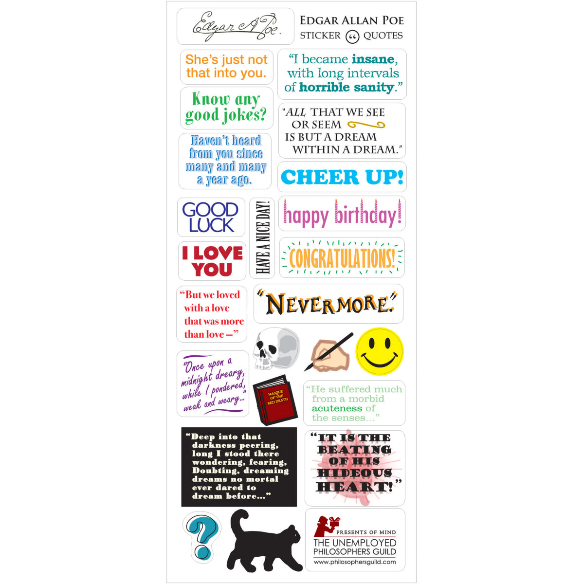 QUOTEABLE NOTEABLES CARD EDGAR ALLEN POE