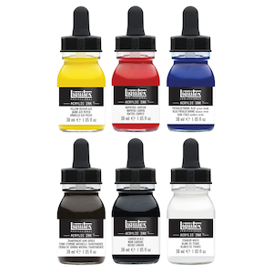 LIQUITEX INK ESSENTIAL SET/6