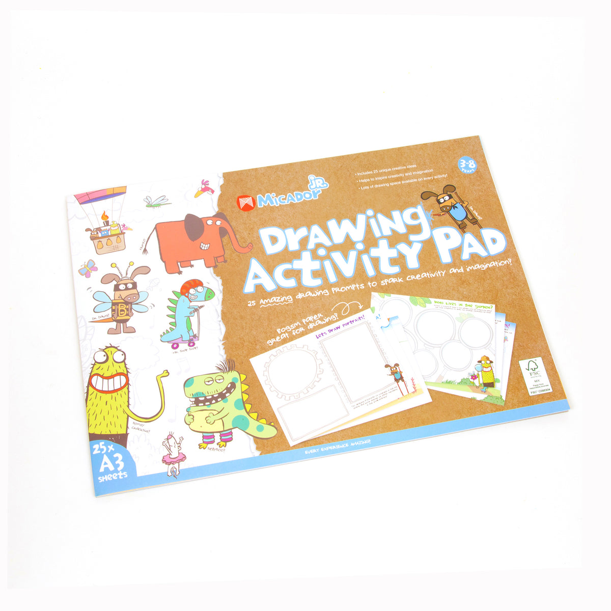 Roaring Spring Kid's Art Variety Pack, One Each - Doodle Pad, Drawing Pad,  Sketch Book & Watercolor Pad, 4 Art Pads