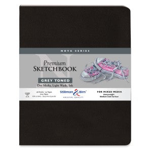 NOVA SKETCHBOOK SOFTCOVER GREY 8x10