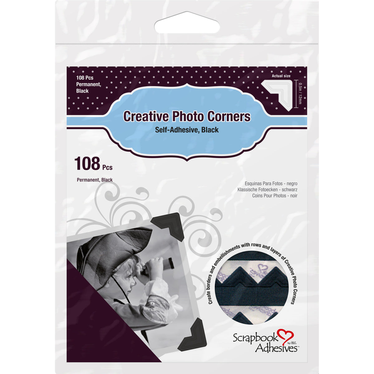 CREATIVE PHOTO CORNERS BLACK