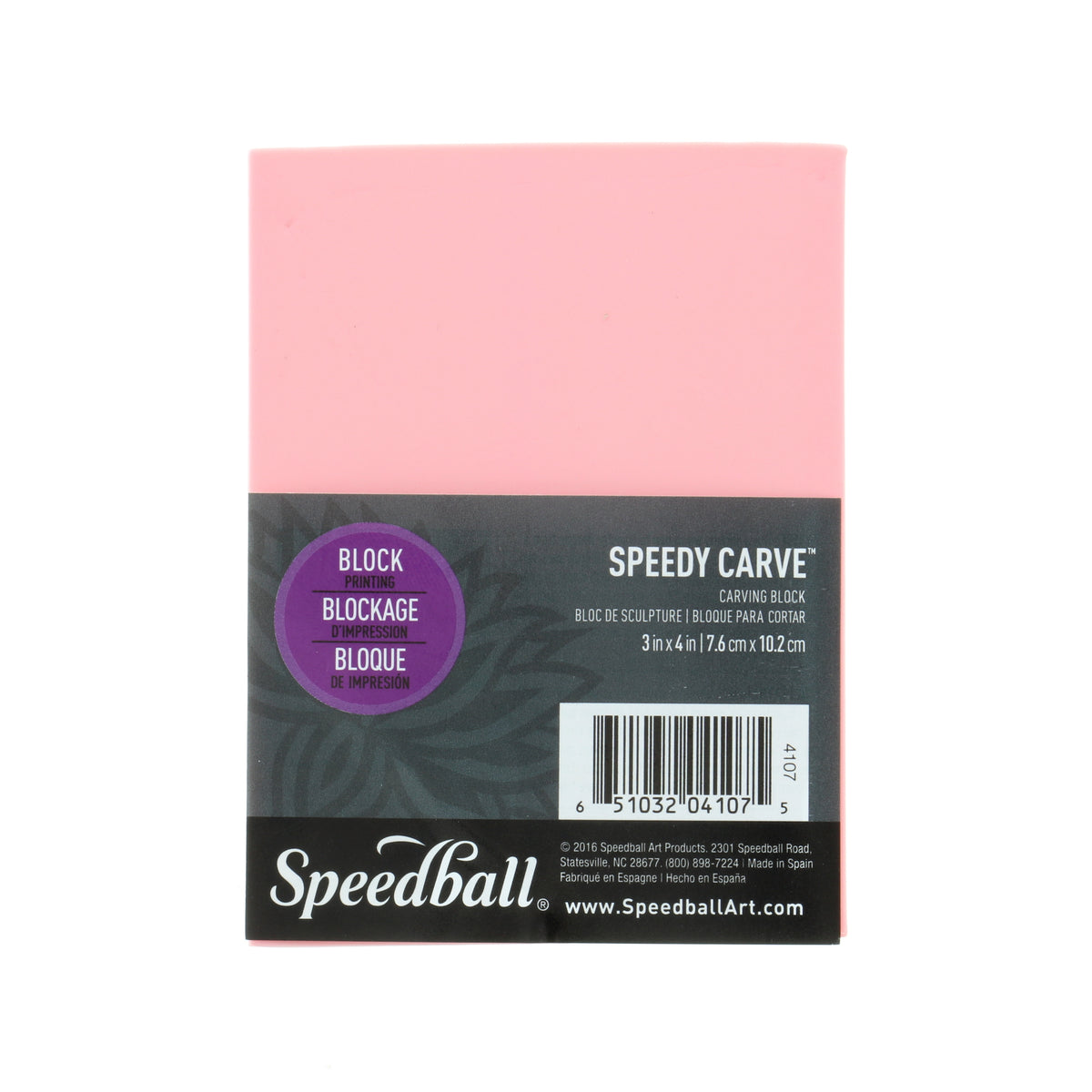SPEEDY-CARVE BLOCK PINK 3X4