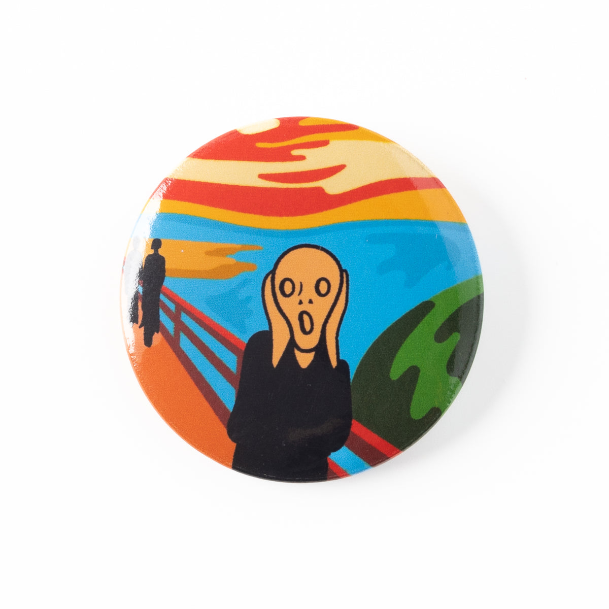 ART HISTORY BUTTON PIN - SCREAM