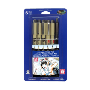 PIGMA MANGA COMIC PRO DRAWING KIT SET/6