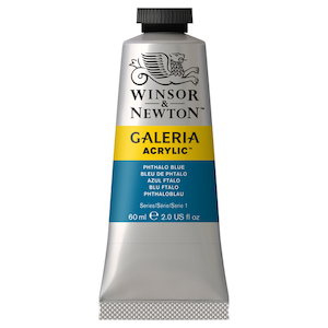 W&N GALERIA ACRYLICS PHTHALO BLUE 60ml