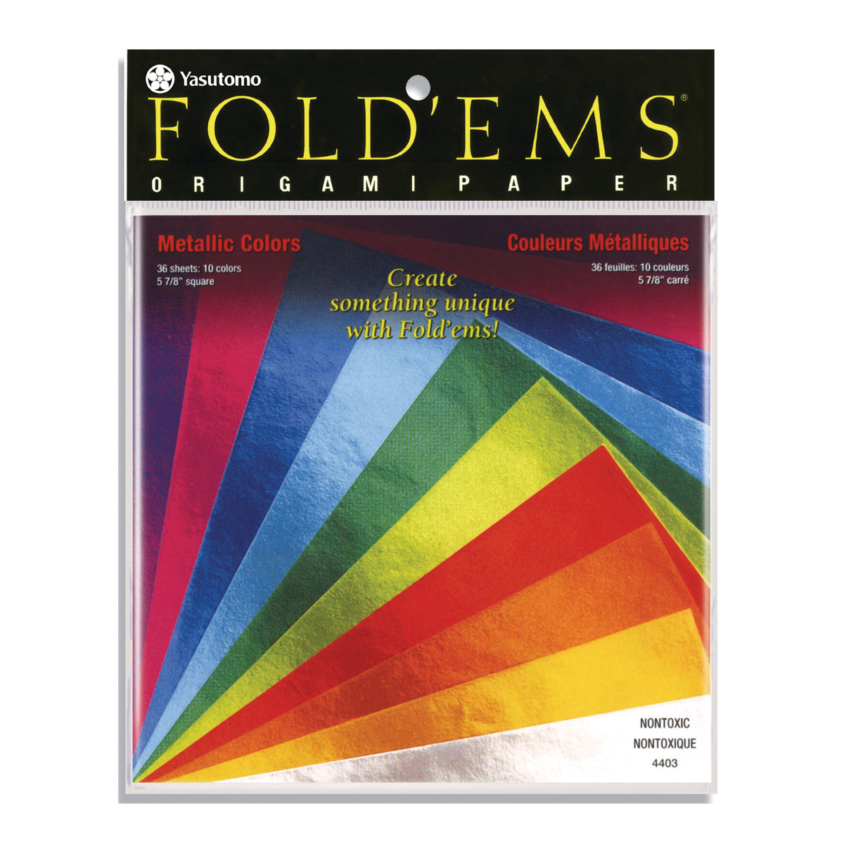 ORIGAMI METALLIC COLORS 36-PACK 5 7/8&quot;