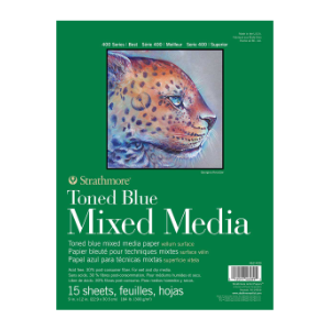 MIXED MEDIA PAD BLUE 6x8