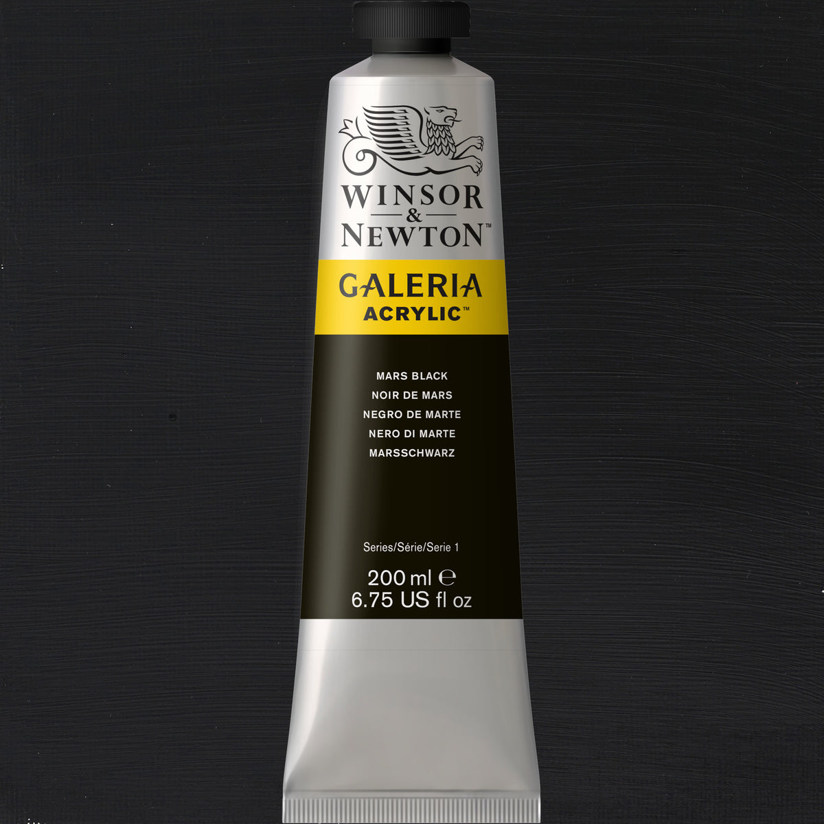 W&amp;N GALERIA ACRYLICS MARS BLACK 200ml