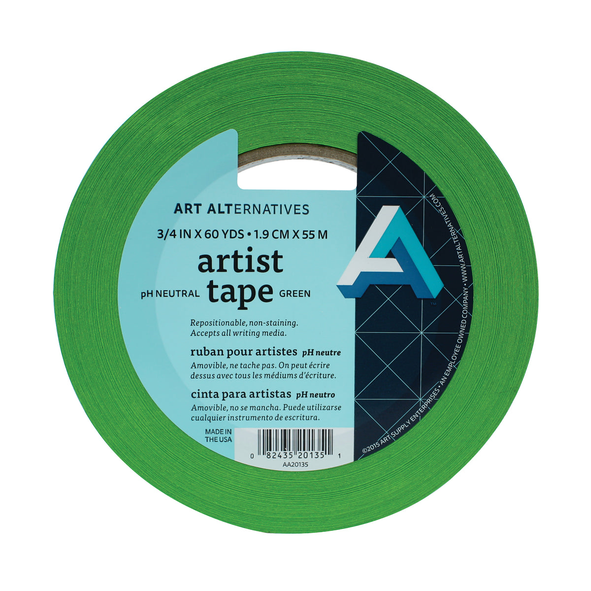 AA ARTIST TAPE 3/4&quot;X60YD GREEN