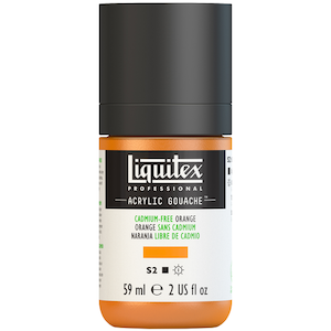 LIQUITEX ACRYLIC GOUACHE 59ml JAR CADMIUM-FREE ORANGE