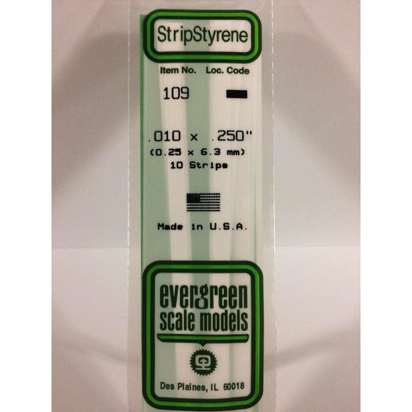POLYSTYRENE STRIP OPAQUE WHITE .010 X .250 x 14&#39;&#39;
