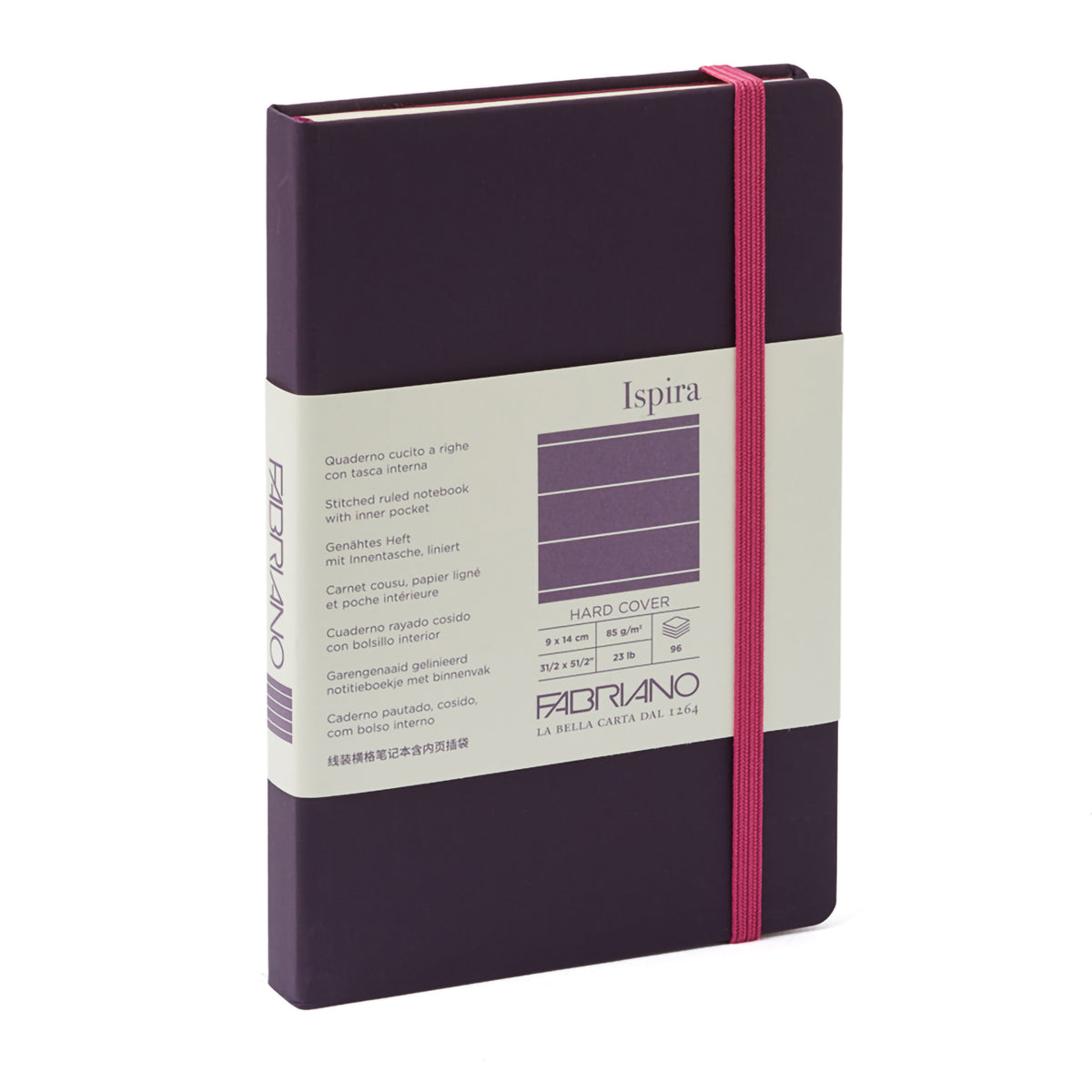 ISPIRA HARDCOVER 3.5&quot;x5.5&quot; LINED PURPLE