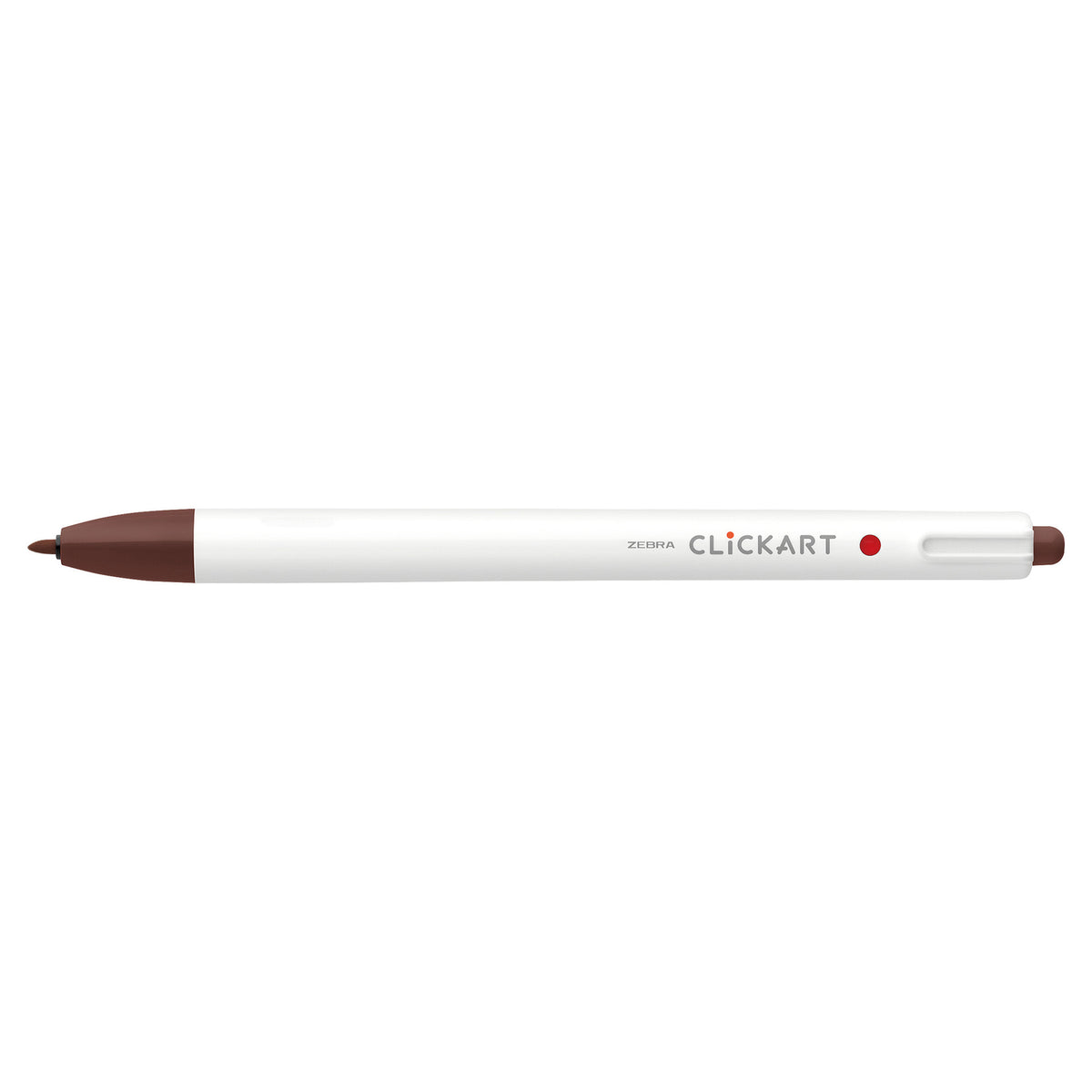 CLICKART RETRACTABLE MARKER PEN 0.6mm BROWN