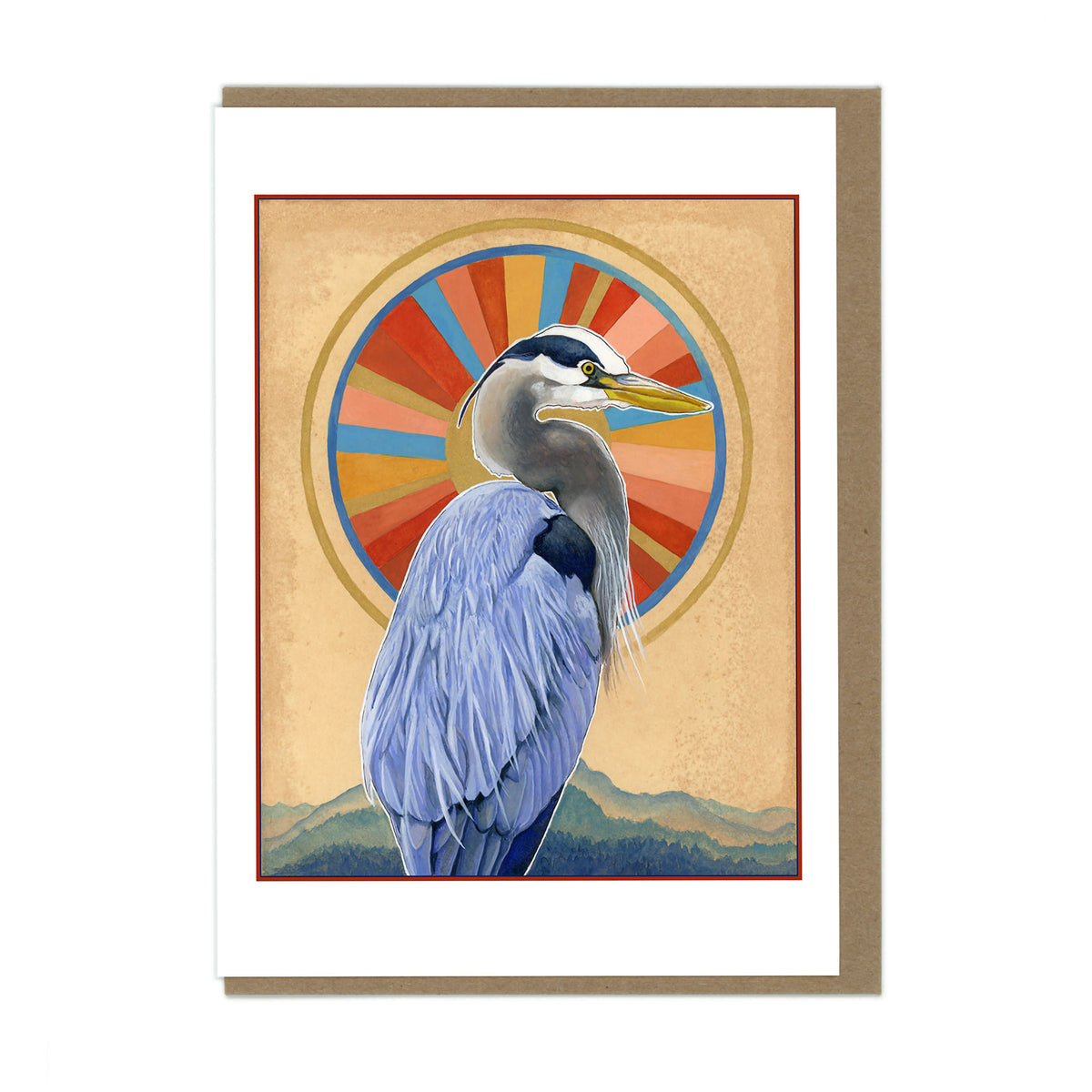 ILLUSTRATION CARD BLUE HERON