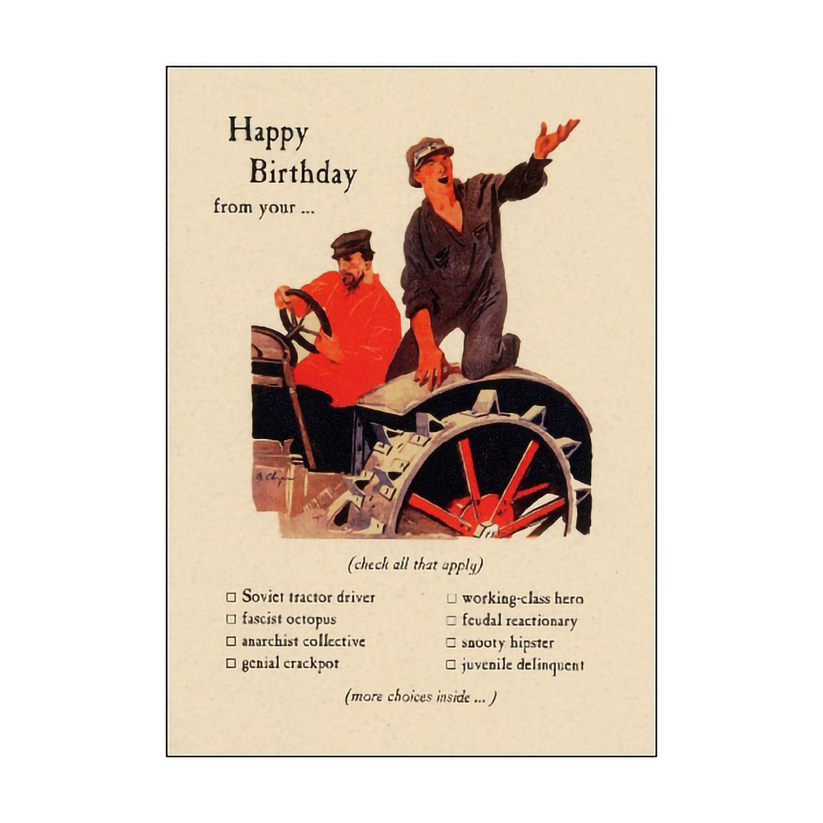 ARCHELAUS CARD SOVIET TRACTOR DRIVER