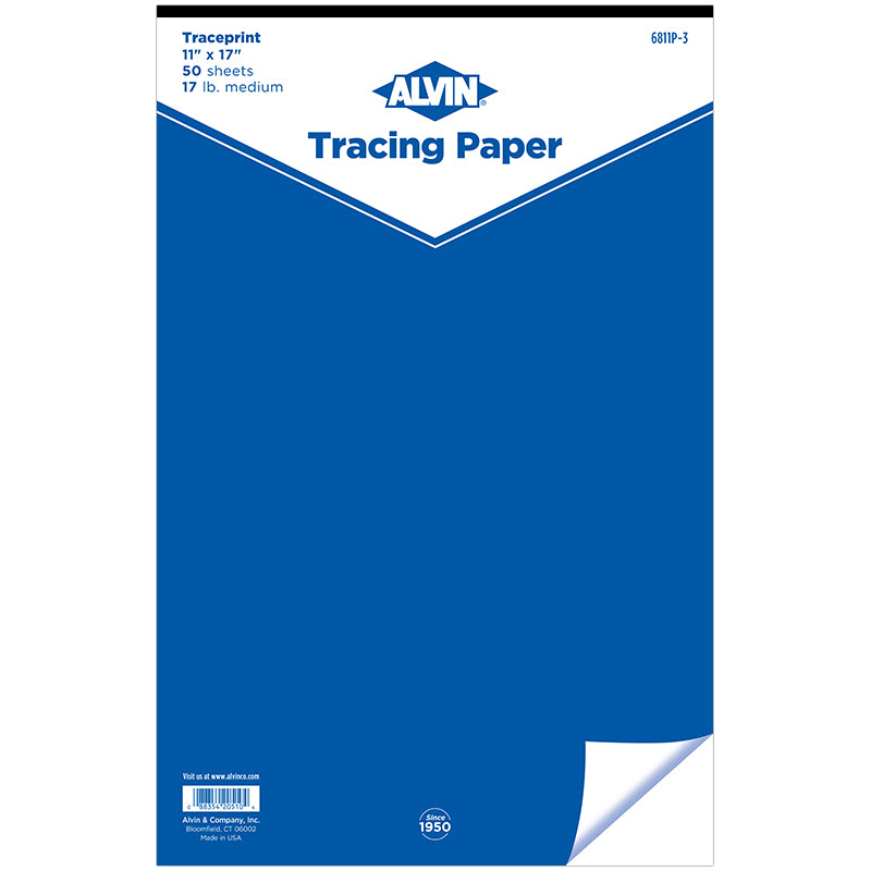 ALVIN 17LB 50SHEET  TRACEPRINT PAD 11&quot; x 17&quot;