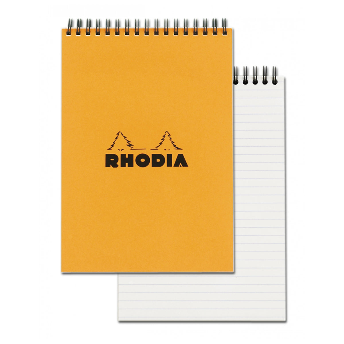 RHODIA ORANGE WIRE LINED PAD 6x8.25
