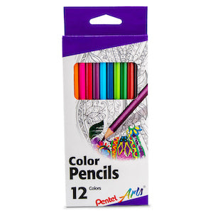 PENTEL COLOR PENCILS 12PK