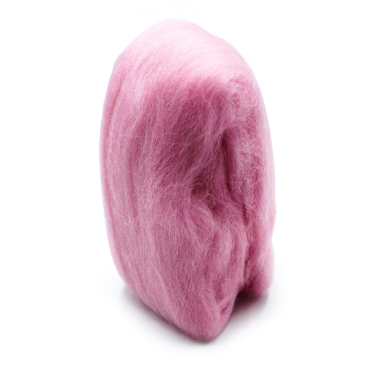 NATURAL WOOL ROVINGS PINK