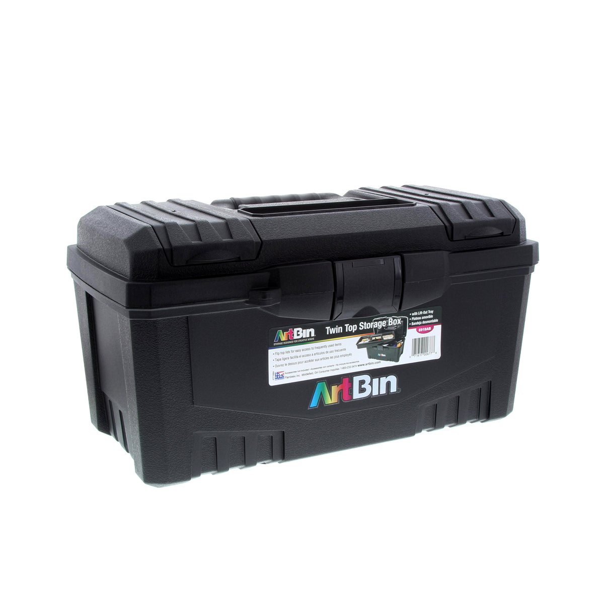 ARTBIN TWIN TOP BOX BLACK 17&quot; WITH TRAY